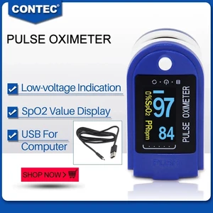 Пульсоксиметр CONTEC Oximetro OLED, насыщение крови кислородом, монитор частоты пульса, загрузка программного обеспечения, USB