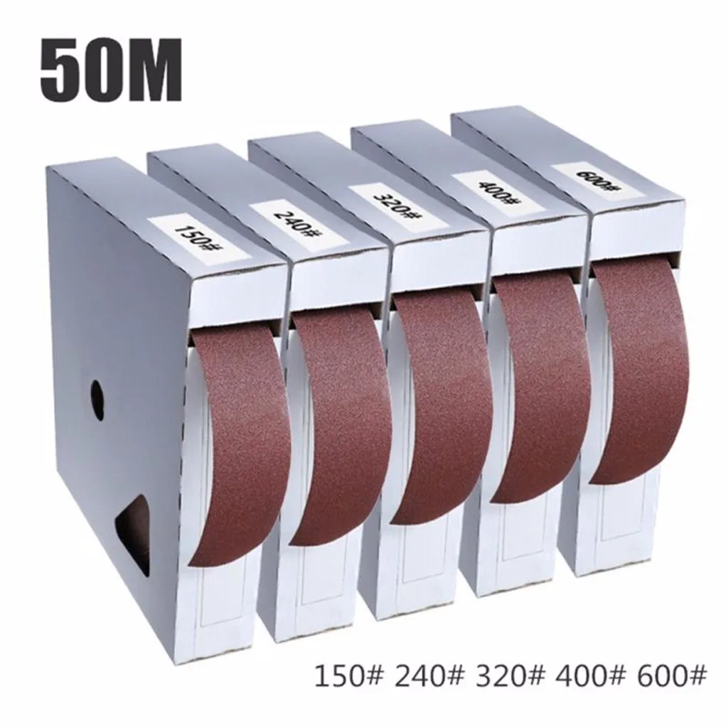 50 м абразивный рулон наждачной бумаги Скотч для полировки шлифовальные