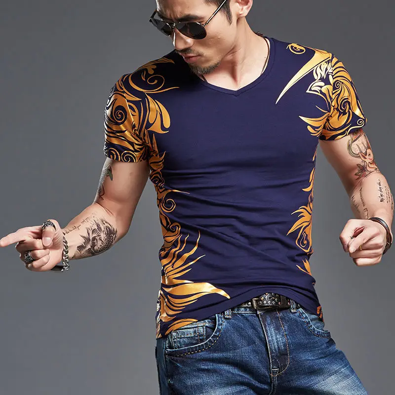 

Top Men t-shirt Summer men's short sleeve t-shirt men's loose round neck cotton trend large size T-shirt Korean thin clothes