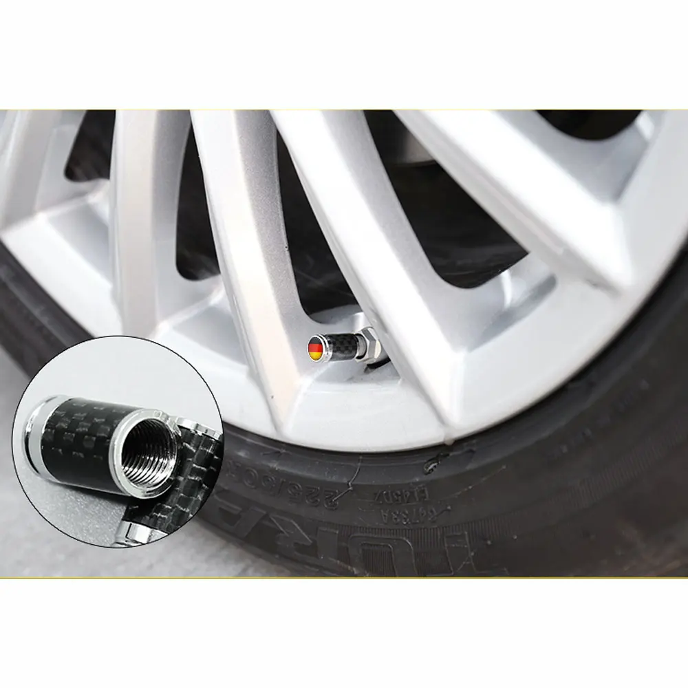 DSYCAR 4 шт./компл. автомобильные медные Углеродные волоконные шины клапаны крышка s