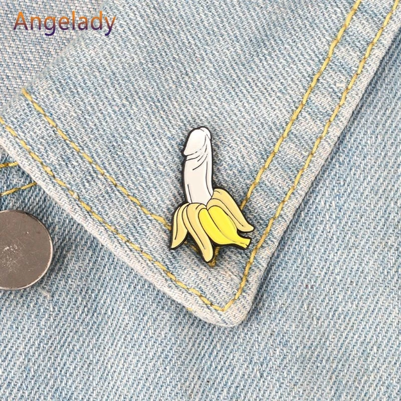 Женская/Мужская брошь в виде банана с эмалью|Броши| |