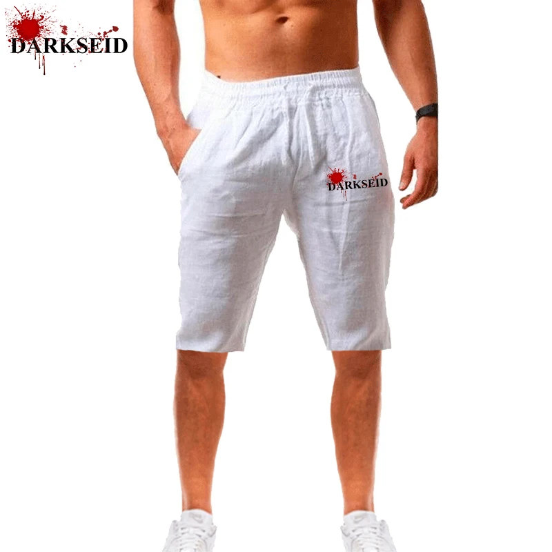

New Summer Men's Casual Sportscotton Linen Shorts Jogging Mens Pants