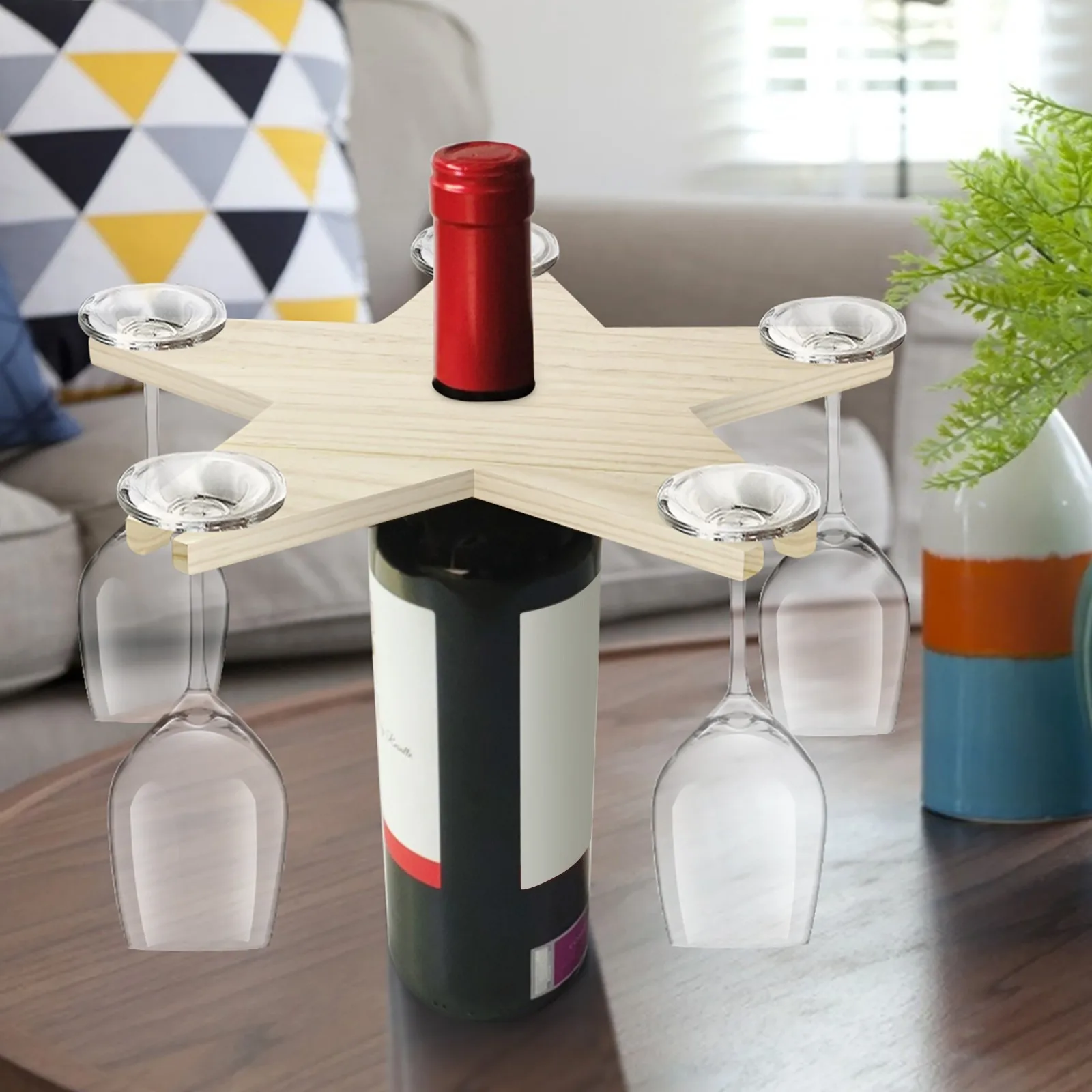 1 шт. дома простой винный Стекло стеллаж для выставки товаров перевернутый