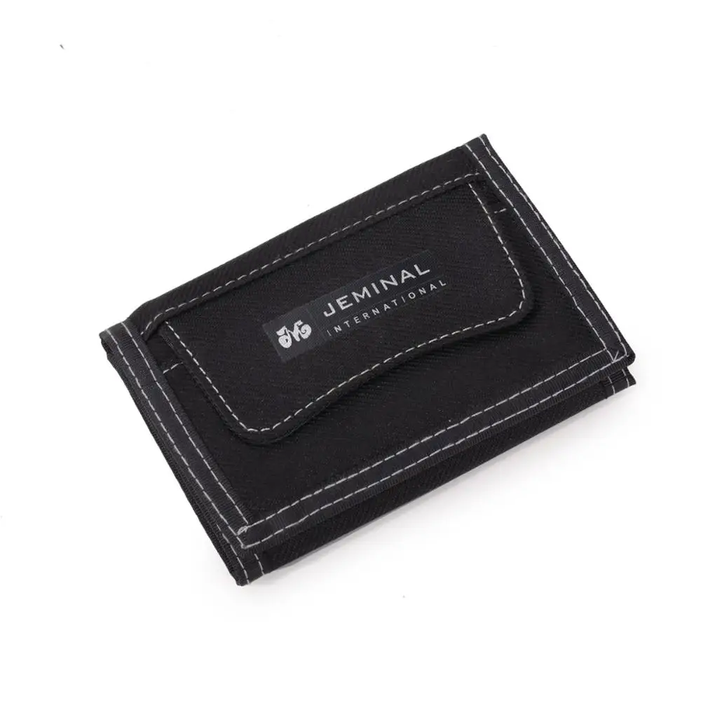 

Simple Canvas Short Wallet Men Card Holder Children Velcro Pocket Coin Purse