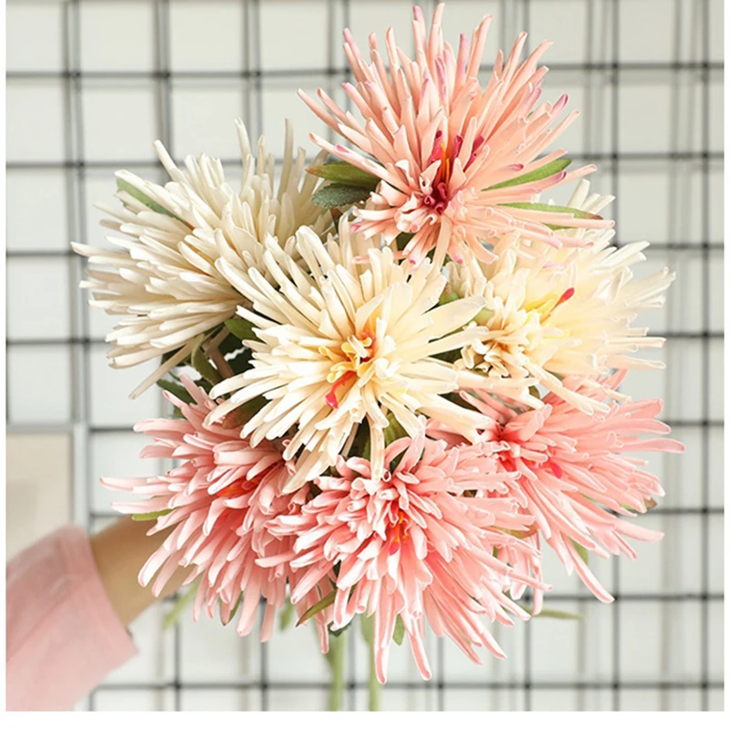 1 шт. цветы хризантемы для украшения дома|Искусственные и сухие цветы| |