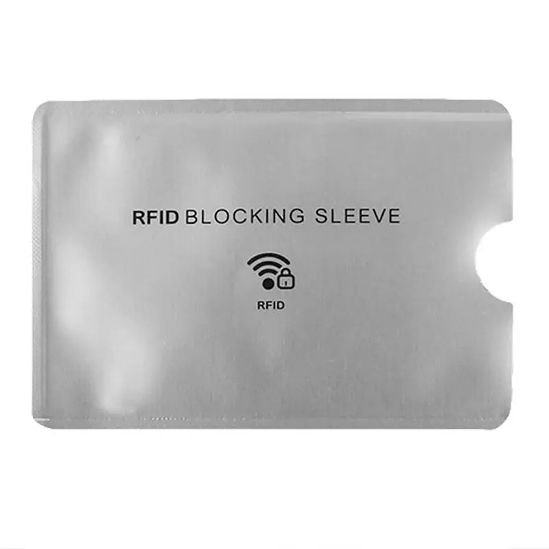 

RFID Blocking Reader Lock Bank Credit Card Protector Shielding Bag Sleeve Holder For Anti-theft Protection Safty Pack 203F