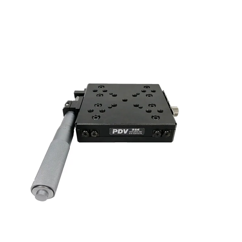 

X Axis 65*65mm Manual Linear Stage,Displacement plarform Translation Stage ,PT110-25-65CH Left Hand