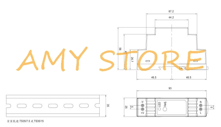 Источник питания DR-15 15 Вт с одним выходом 5 В 12 24 для монтажа на Din-рейку - купить по