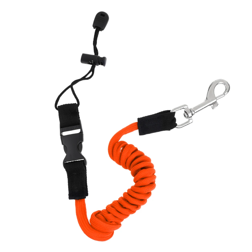 

Strong Canoe Paddle Coiled Leash Rod Lanyard Holder Rope Cord w/ Clip