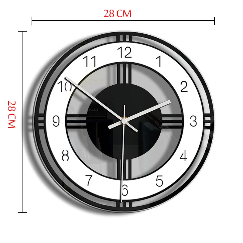Настенные часы 3D в винтажном стиле акриловые украшения для гостиной большие