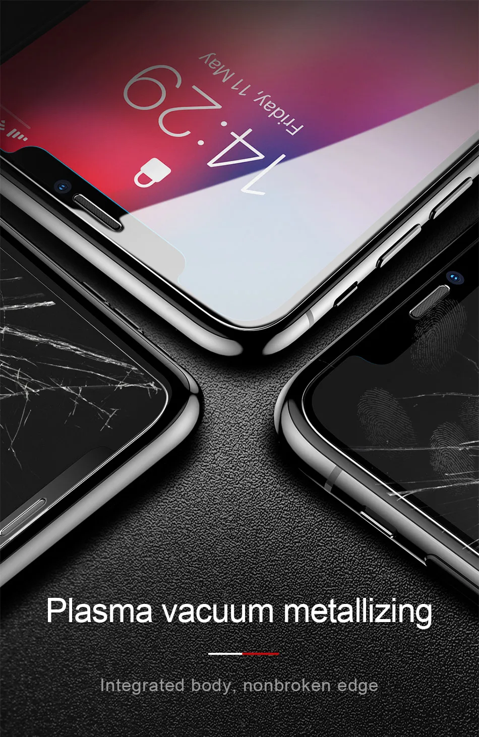 Baseus для iPhone X Xs max Xr закаленное стекло 0,3 мм Ультра тонкое полное Защитное стекло для iPhone Xs max Xr X защита экрана