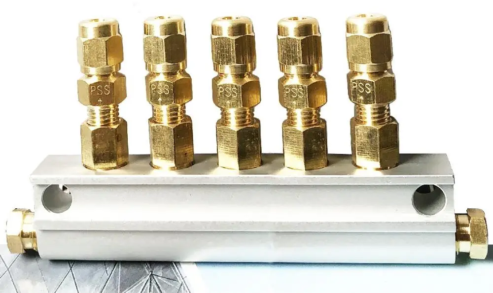 для систем смазки питатели импульсные смазочные на планке 5 каналов PSS M8*1 M10*1