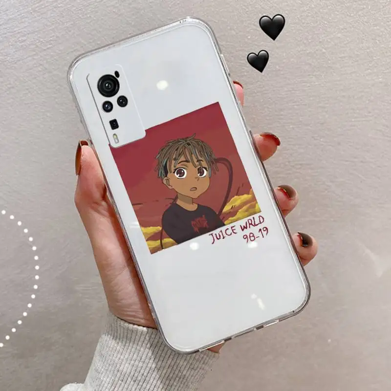 

Juice Wrld Lucid Dream rapper Phone Case Transparent for vivo X 50 60 30 21 27 20 7 9 i s pro plus custom protective shell
