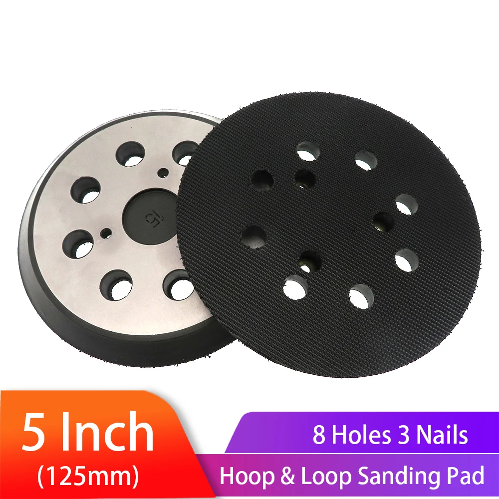 

5 inch 8 Hole Replacement Sander Pads polishing Sanding Backing Plates Hook and Loop Sanding Pad for Makita Electric Grinder