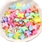 Бусины акриловые радужные для изготовления ювелирных изделий сделай сам, бусины с отверстием, Бабочка, для браслетов, ожерелий, 14 х11х4 мм, 50100200 шт.