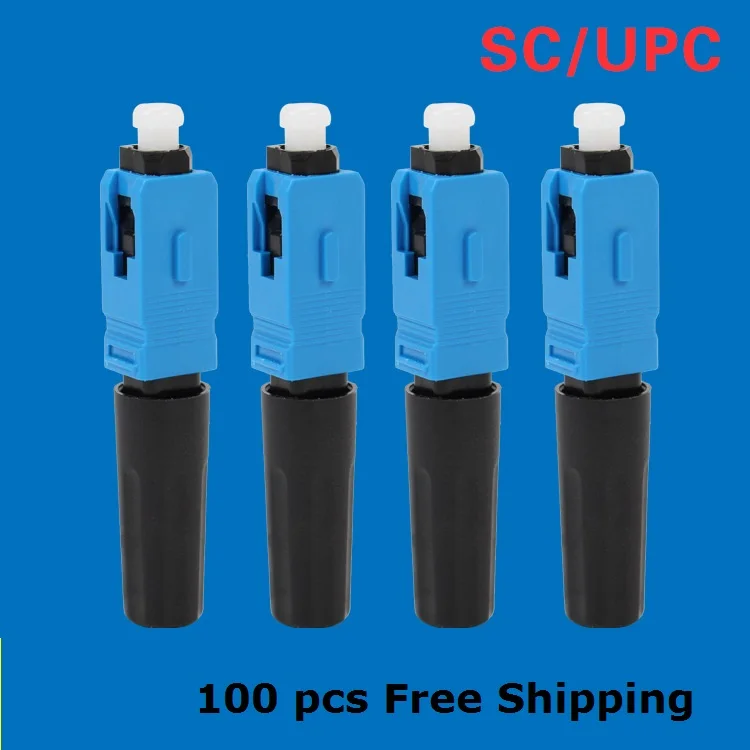 100pcs FTTH SC UPC Fast connector 50pcs single-mode fiber optic SC UPC quick connector Fiber Optic Fast adapter Straight tail
