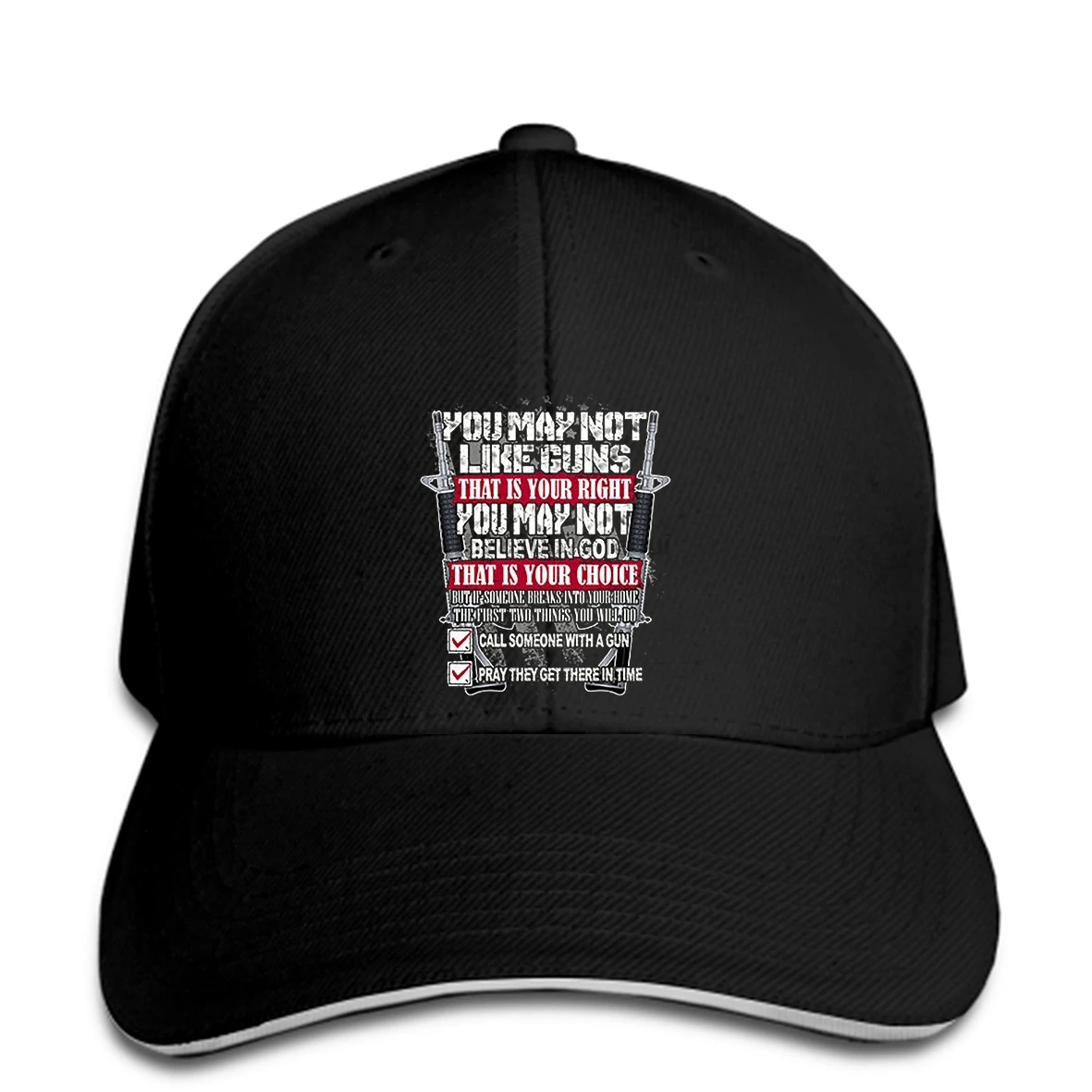 

Baseball cap You may not like guns Patriotic American 2nd Amendment Print hat New