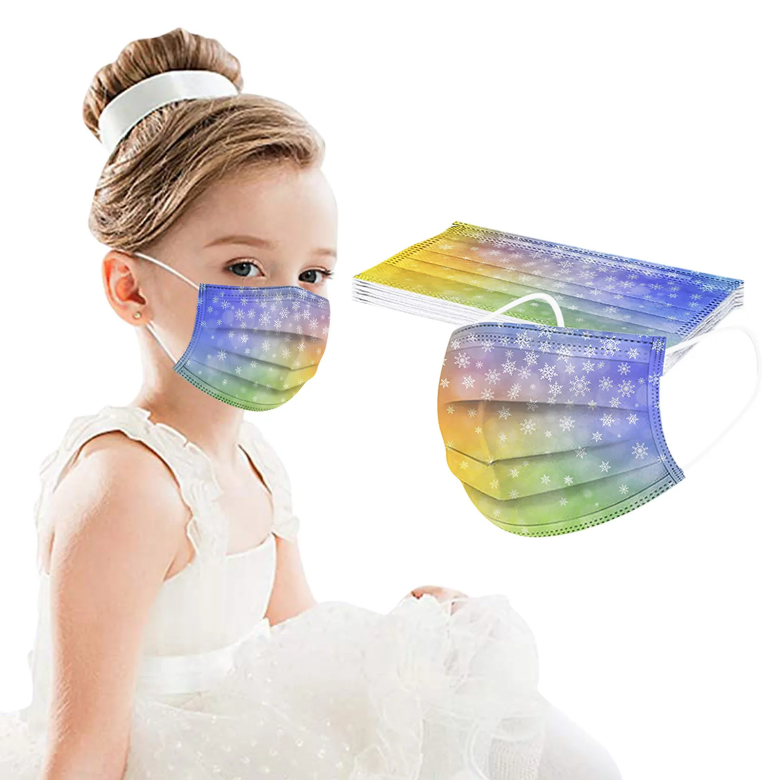

Hygiene 10pcs For Kids Child Christmas Disposable Face Mask 3 Ply Designer Print Masks For Kids Cosplay Mascaras Desechable d5