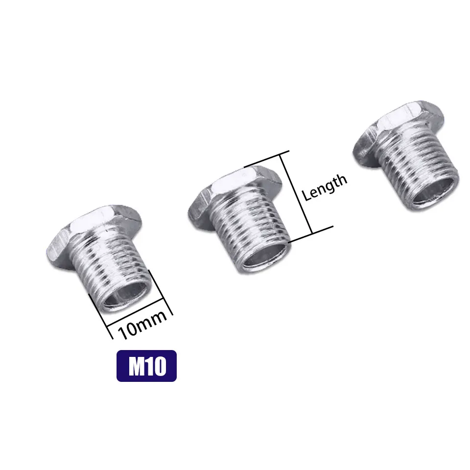 5 шт. M10 полый полный зуб трубка Шестигранная гайка зубчатая винт с потайной
