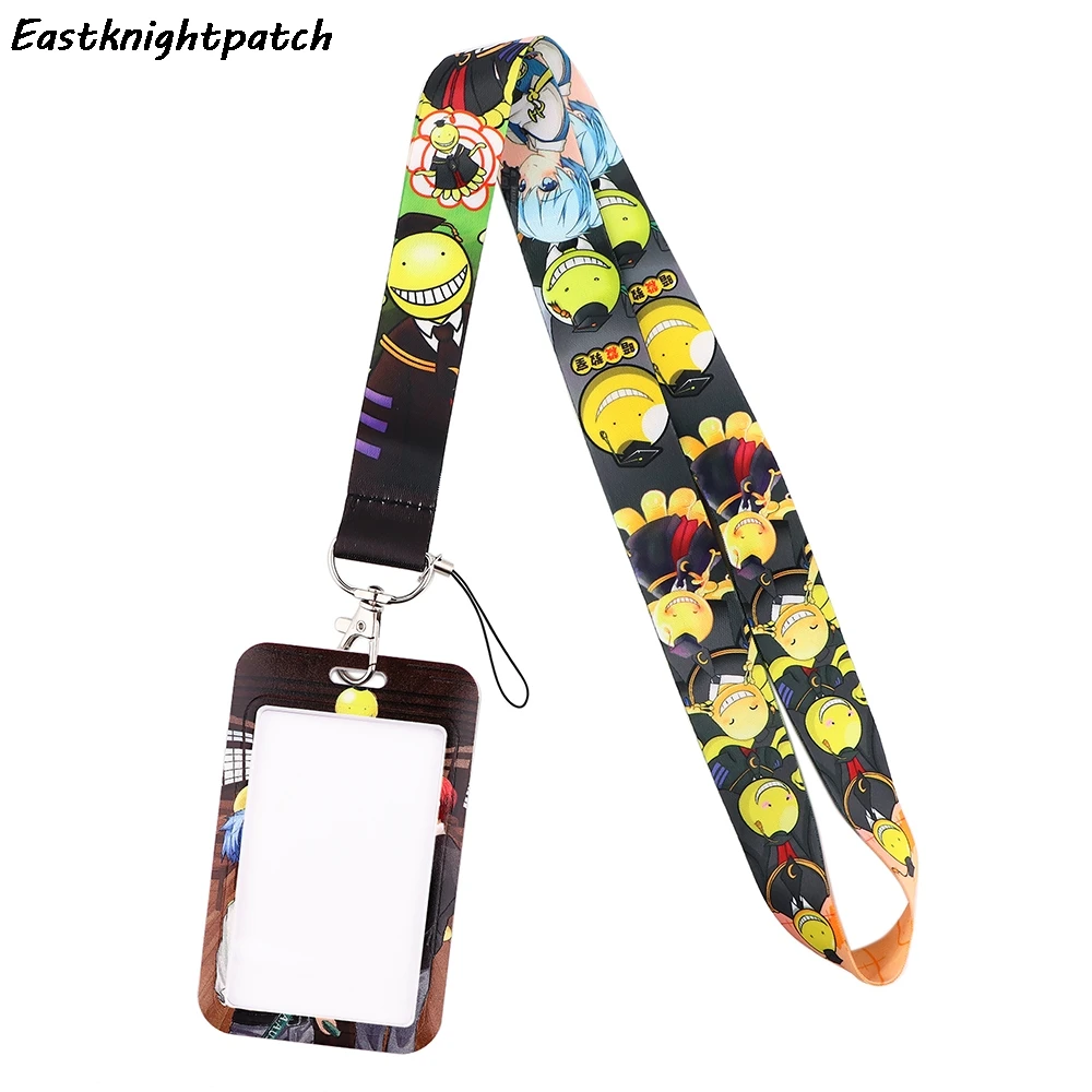 

12pcs/lot E3233 Anime Classroom Card Holder ID Holder Bus Card Holder Staff Card With Lanyard