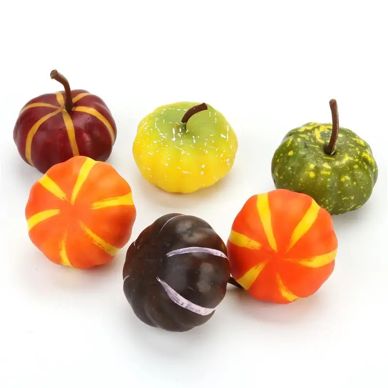 6 шт. Мини искусственная Тыква имитация растительный Хэллоуин украшения для дома