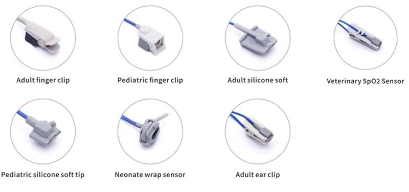 Goldway G40 импульсный датчик SpO2 зажим для пальца взрослых Philips M1196A 8 контактов кабель 3