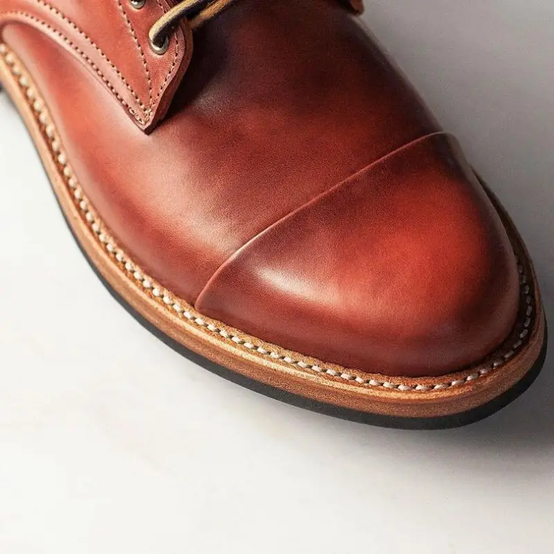 

Men's PU Leather Elegant Carved Lace Up Boots Classic Boots Ankle Men Boots Casual Fashion Winter Combat Boots KT017