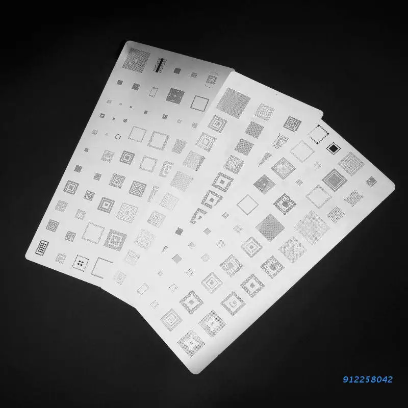 

3pcs Universal BGA Reballing Stencils Kit For MTK Samsung HTC Android