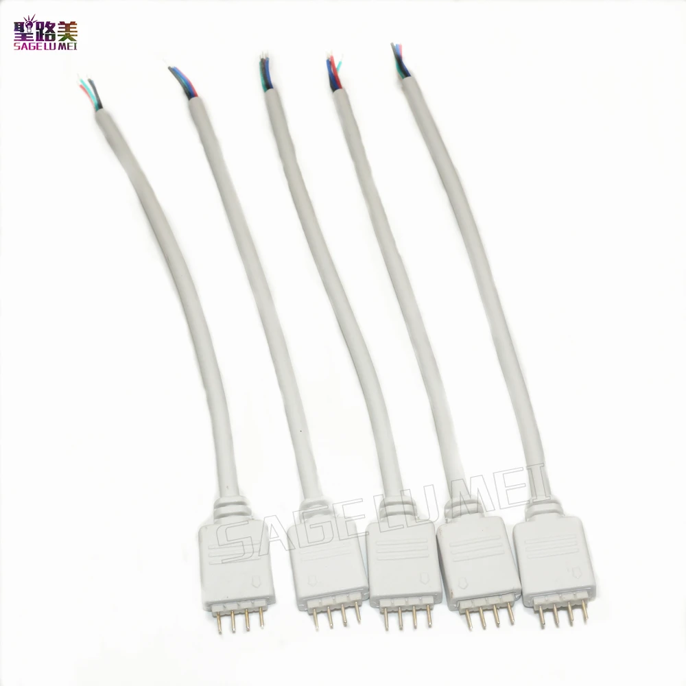 10 шт. Мужской Соединительный кабель для светодиодной 4pin провода 5050 3528 2835 RGB