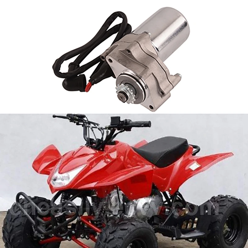 

2 Stud Bottom Electric Start Starter Motor for 70Cc 90Cc 110Cc 125Cc Quad Dirt Bike Atv Go Kart Buggy Accessories