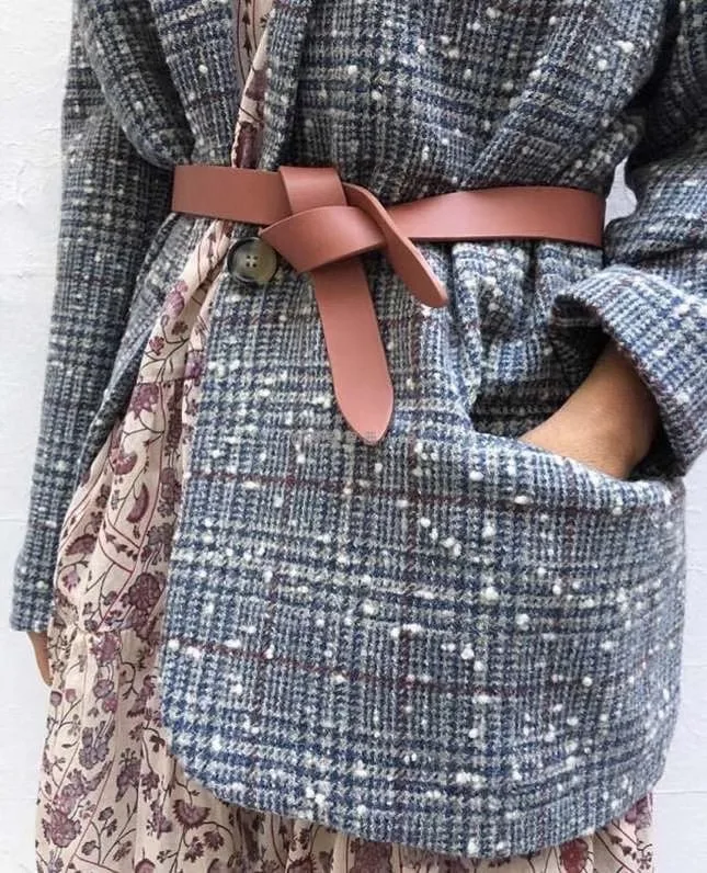 2020 Autumn and Winter New Knotted Leather All-match Women's Belt