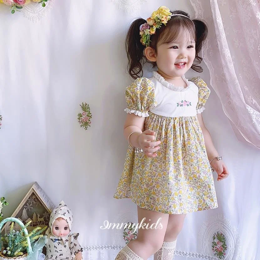 

Испанское платье принцессы в стиле "Лолита" для девочек, кружевное милое платье с вышивкой, платье на день рождения, пасхальное платье для де...