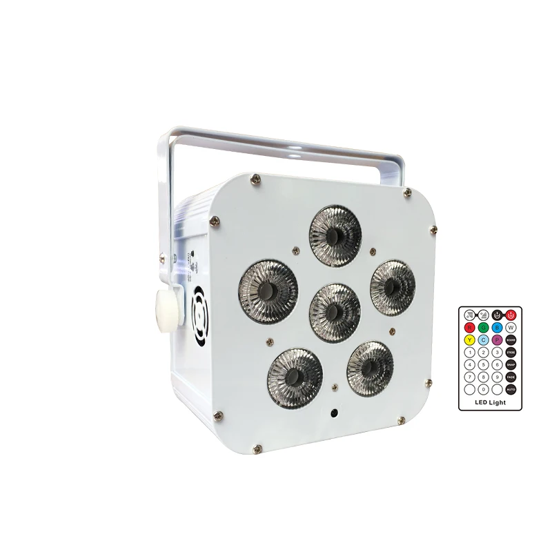 6x18 Вт RGBWA + UV 6 в 1 Аккумуляторный беспроводной светодиодный Uplight IRC Led DMX Slim Par DJ Disco