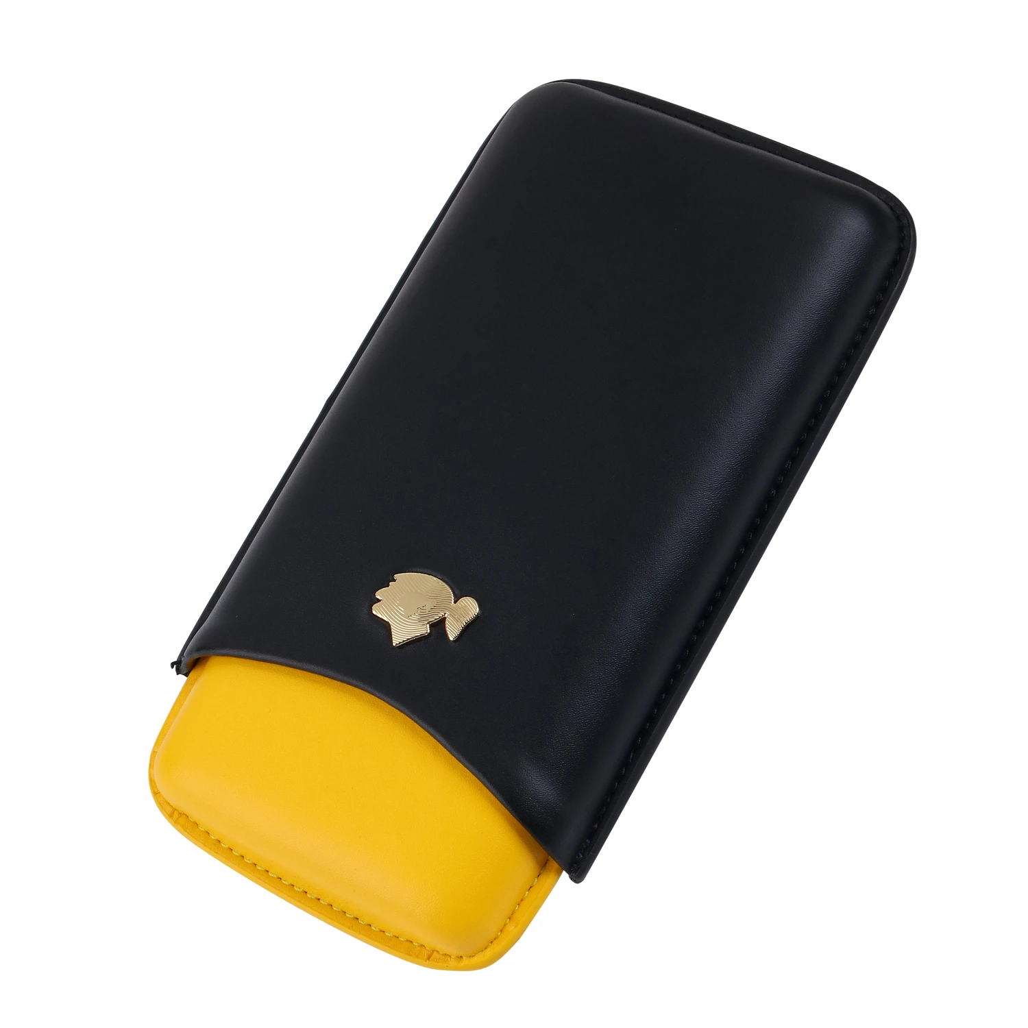 Чехол COHIBA с 3 держателями, черный, красный, для путешествий, из искусственной кожи, для сигар, обернутый Кедровой трубкой, мини-сигарная коробка для хьюмидора с красивой подарочной коробкой