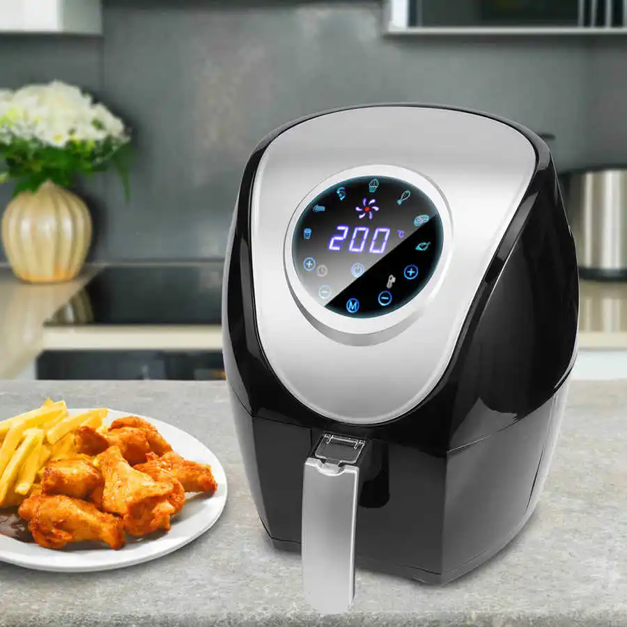 

1500W 5L Electric Fryer Oil-free Frying Smart Touch Screen Timer Smoke-Free Air Fryer Multi-Functional Oven Kitchen CF8