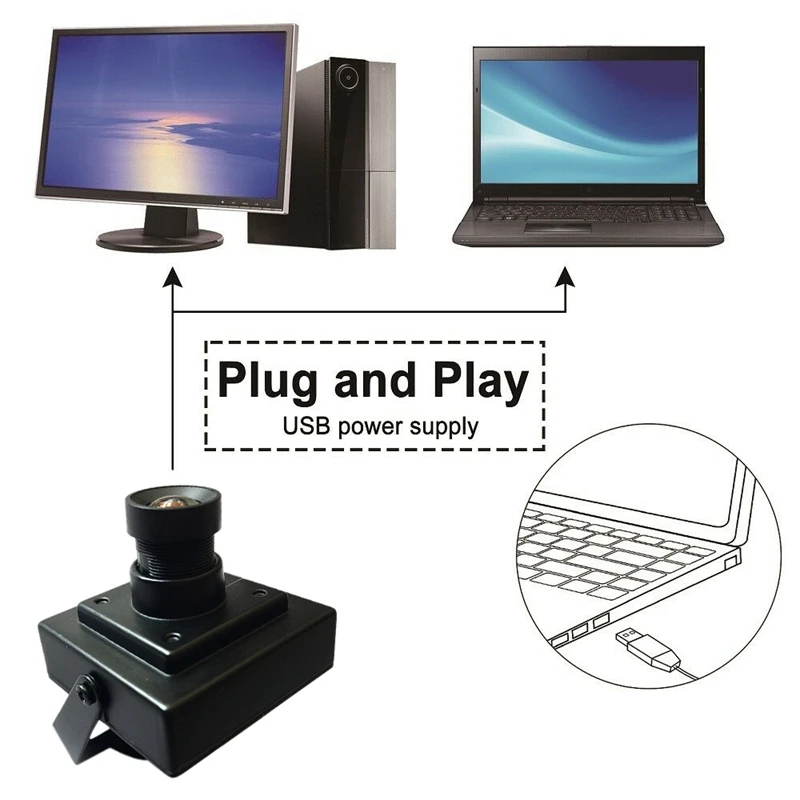 2MP USB плата модуля камеры 120 ° 1080P OV2710 CMOS сенсор 2 8 мм объектив цифровой