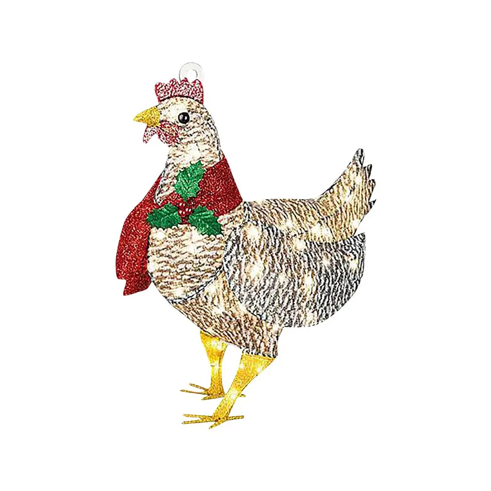 

Рождественский куриный орнамент шарф курица кулон домашняя праздничная атмосфера праздничное украшение Рождественская елка
