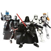star wars buildable figure building block stormtrooper darth vader kylo ren chewbacca boba action figure toy for kids