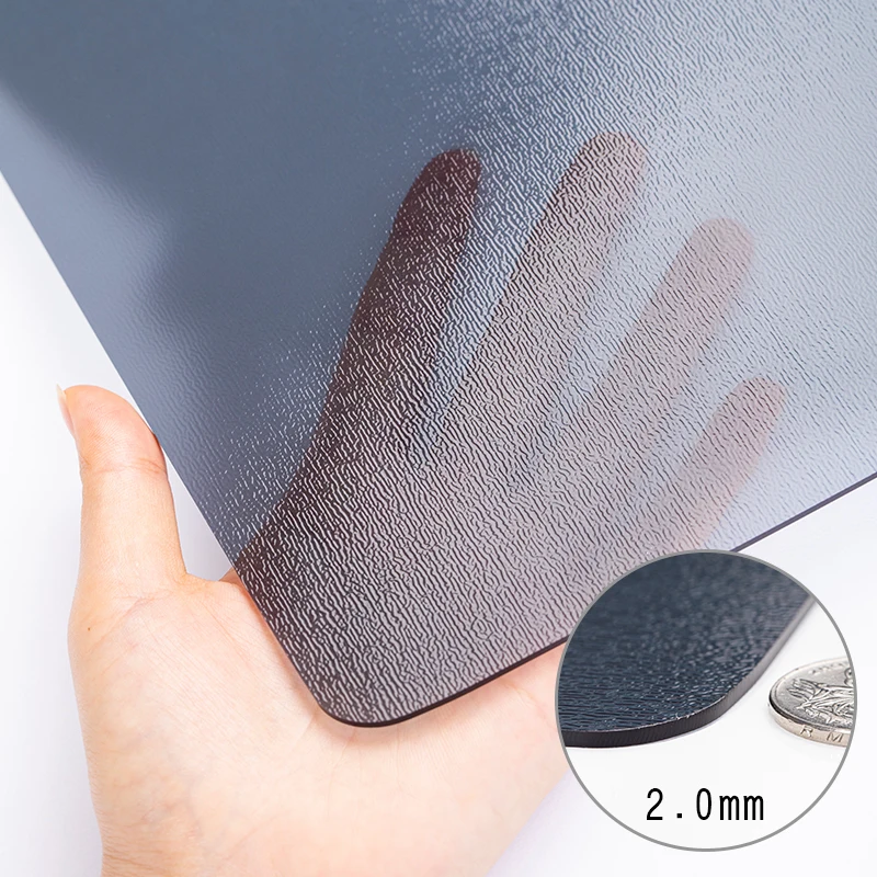 2mm black matte Медленное дерево, мягкая стеклянная скатерть, Прозрачная ПВХ, настольная, водонепроницаемая, маслостойкая, для кухни, столовой, коврик 1,3 мм, 1,6 мм, 2 мм, 3 мм - Цвет: 2mm black matte