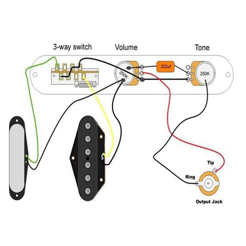 6 струн седло мост пластина 3 пути переключатель управления шеи Пикап Набор для