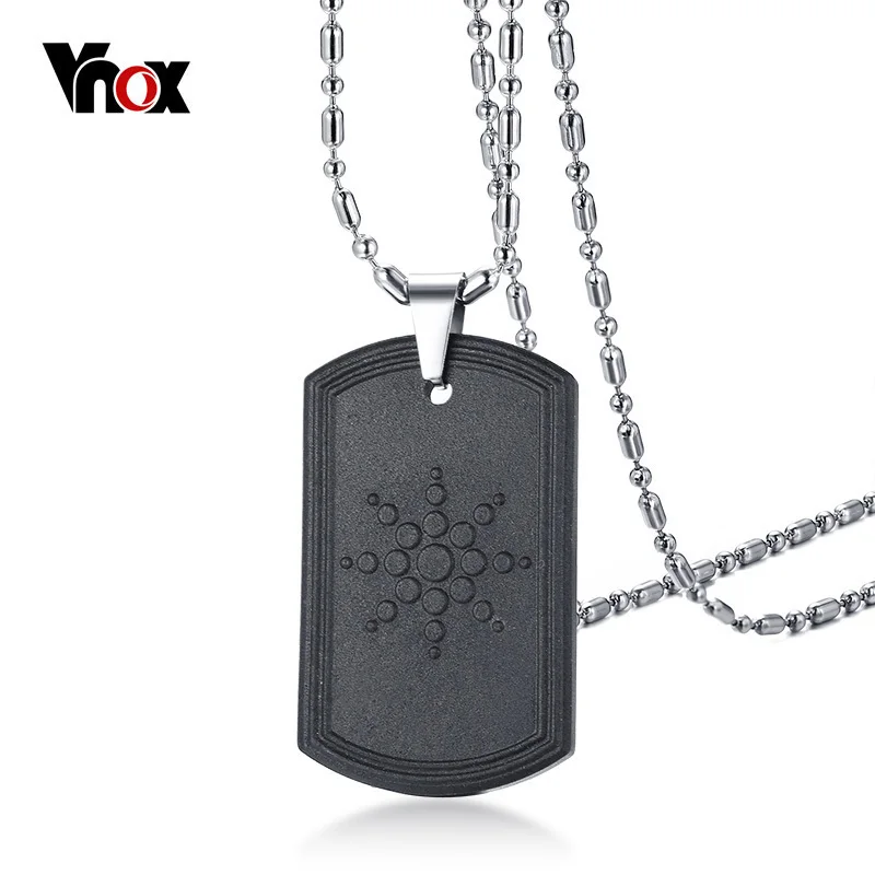 Vnox Scalar Quantum Energy Pendant Necklace for Men Women Lava Stone The Flower of Life Design Healthy Jewelry|designer necklace|necklace