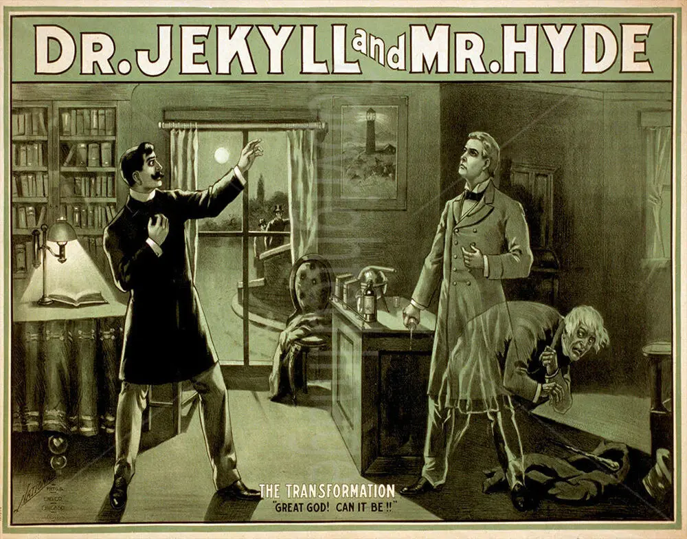 

Dr Jekyll and Mr Hyde METAL TIN SIGN POSTER WALL PLAQUE