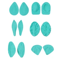silicone cake mold diy petal leaves shape fondant chocolate ice tray clay mould maker kitchen baking decoration tools gadget