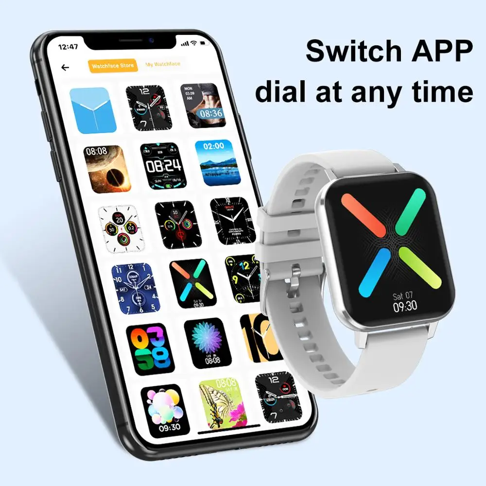 

DTX 1.78 HD Large Screen Smart Watch Heart Rate Fitness Bracelet for Men Women Blood Pressure Monitor Sport Wristband Waterproof