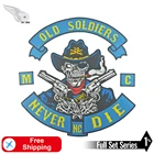 Старые солдаты никогда не умирают заплаты вышивки полный набор приклеивающиеся утюгом нашивки для одежды MC мотоцикл клуб аппликация водитель, байкер украшения