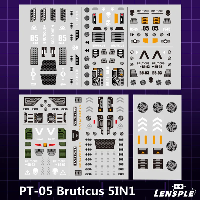 

Трансформер G1 PT05 PT-05 Bruticus 5 в 1, объемная водная переводная декоративная наклейка, экшн-фигурка, наклейка s