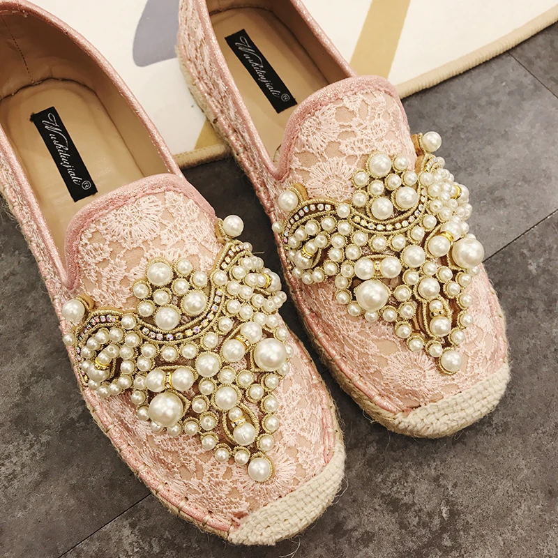 Лоферы Wellwalk женские Мокасины эспадрильи со стразами весна-осень 2018 | Обувь