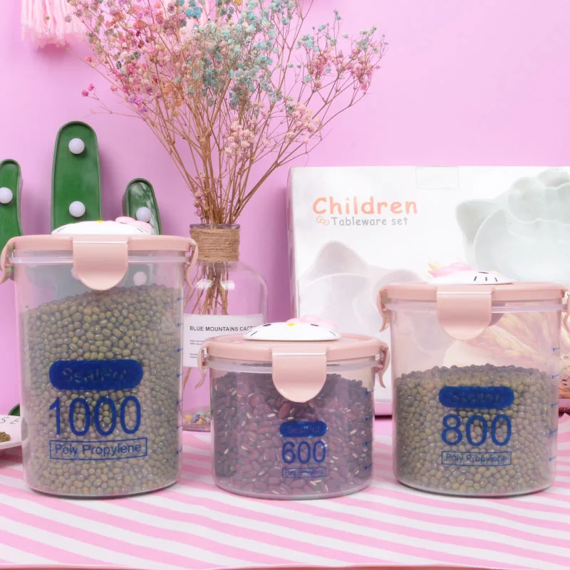 Новый Кухонный прозрачный контейнер для хранения свежей еды милый пластиковый