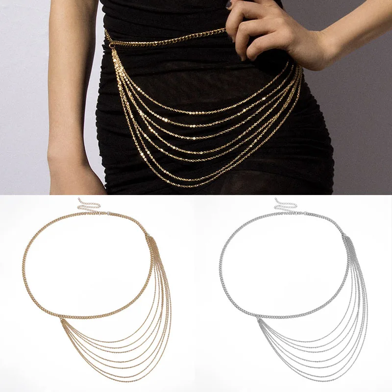 

Vintage Sexy Waist Chain female Body Chain women Geometric Waist chains Personality Summer Body Jewelry Dance Body Belly Dance