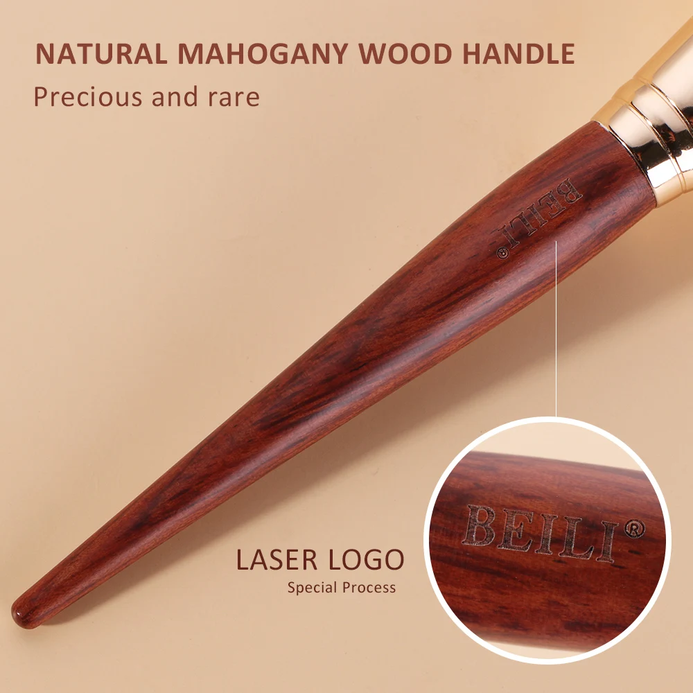 Набор профессиональных кистей для макияжа из красного дерева BEILI тени век румяна